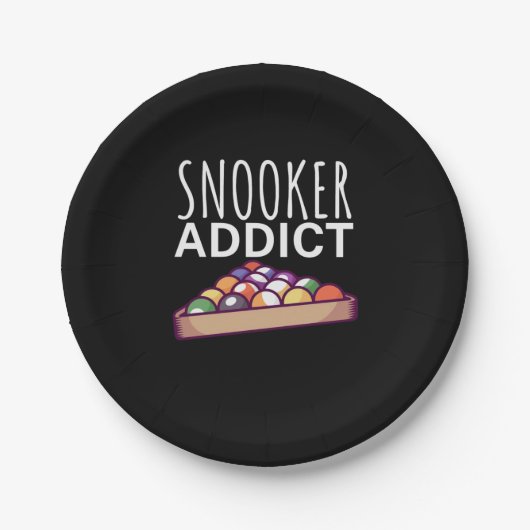 Billiard Player | Snooker Addict Pappteller (Vorderseite)
