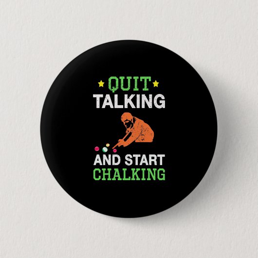 Billiard Player | Snooker Start Chalking Button (Vorderseite)