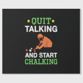 Billiard Player | Snooker Start Chalking Geschenkpapier (Flach)
