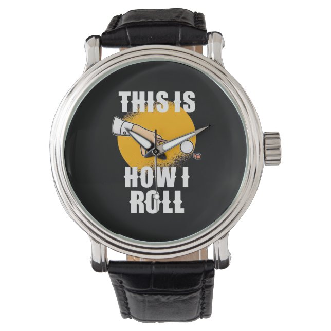 Billiard Player | So spielt Snooker Roll Armbanduhr (Vorderseite)