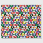 Billiard Pool Balls Geschenkpapier (Flach)