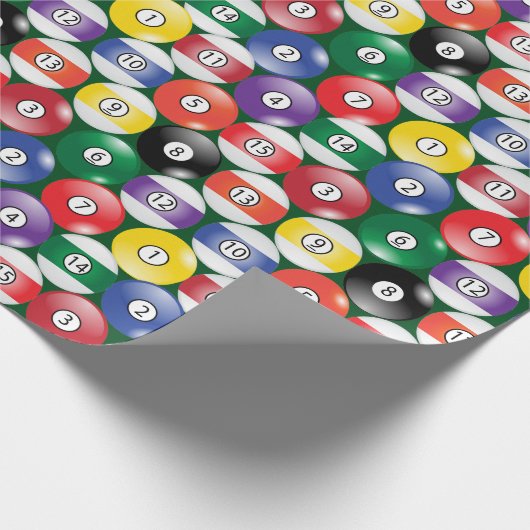 Billiard Pool Balls Geschenkpapier (Ecke)