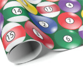 Billiard Pool Balls Geschenkpapier (Rolleneckpunkt)