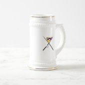 Billiard Pool Balls und Cues Bierglas (VorderseiteRechts)