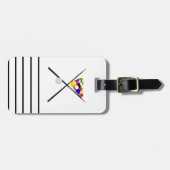 Billiard Pool Balls und Cues Gepäckanhänger (Vorderseite horizontal)