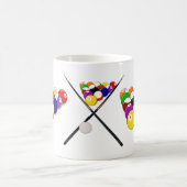 Billiard Pool Balls und Cues Kaffeetasse (Mittel)