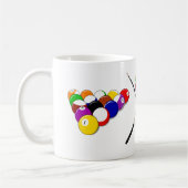 Billiard Pool Balls und Cues Kaffeetasse (Links)