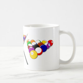Billiard Pool Balls und Cues Kaffeetasse