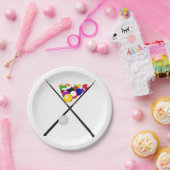Billiard Pool Balls und Cues Pappteller (Party)