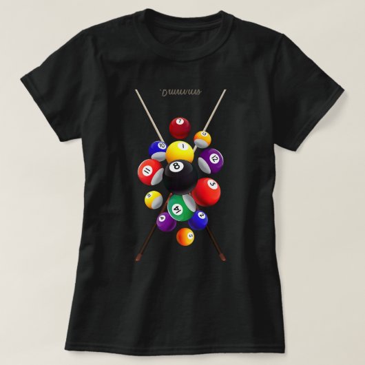 Billiard Pool Billiard T-Shirt (Design vorne)
