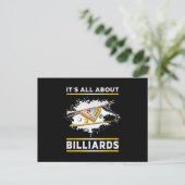 Billiard Pool Billiards Snooker 8 Ball Funny Gift Postkarte (Stehend Vorderseite)