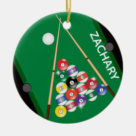 Billiard Pool Game Keramik Ornament