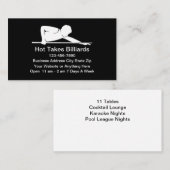 Billiard Pool Hall Business Cards Visitenkarte (Vorne/Hinten)