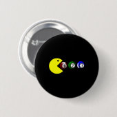 Billiard Pool Ll - Funny Billiards Player Lover th Button (Vorne & Hinten)