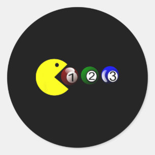 Billiard Pool Ll - Funny Billiards Player Lover th Runder Aufkleber