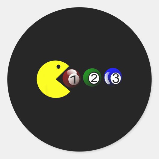 Billiard Pool Ll - Funny Billiards Player Lover th Runder Aufkleber (Vorderseite)