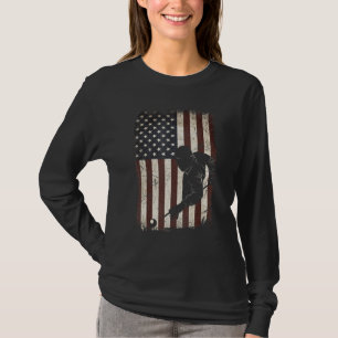 Billiard Pool Player American Flag Vintag Mens B T-Shirt