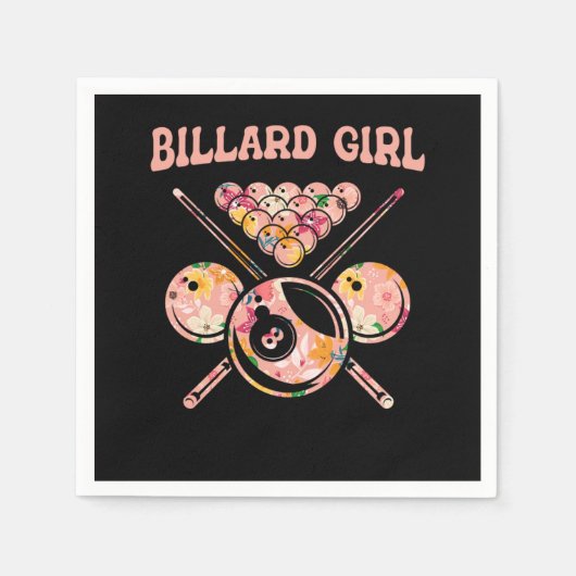 Billiard Pool Player Billard 8-Ball Serviette (Vorderseite)
