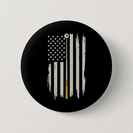 Billiard Pool Player Billiard Tabelle USA US Ameri Button (Vorderseite)