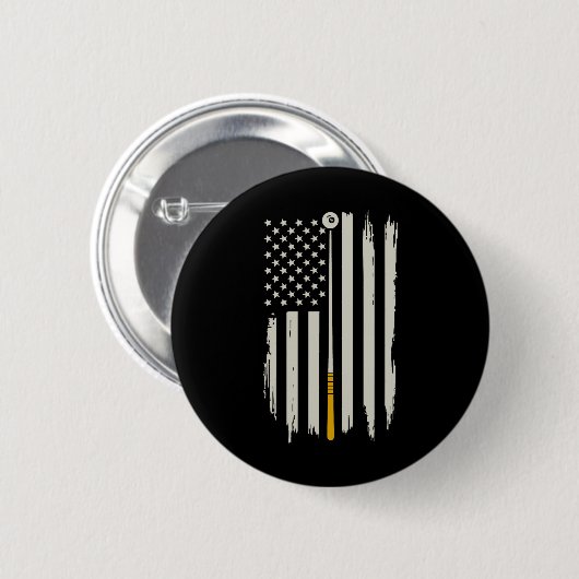 Billiard Pool Player Billiard Tabelle USA US Ameri Button (Vorne & Hinten)