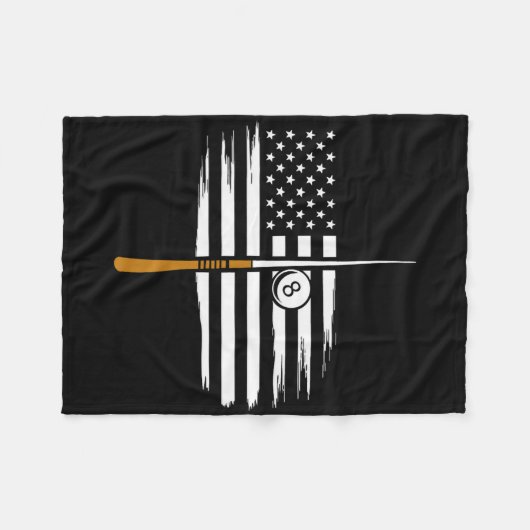 Billiard Pool Player Billiard Tabelle USA US Ameri Fleecedecke (Vorderseite (Horizontal))