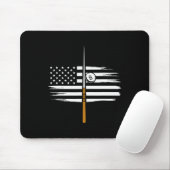 Billiard Pool Player Billiard Tabelle USA US Ameri Mousepad (Mit Mouse)