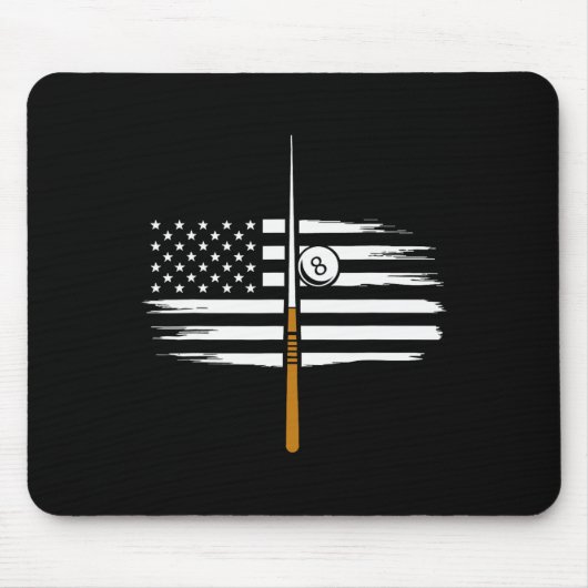 Billiard Pool Player Billiard Tabelle USA US Ameri Mousepad (Vorne)
