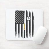 Billiard Pool Player Billiard Tabelle USA US Ameri Mousepad (Mit Mouse)