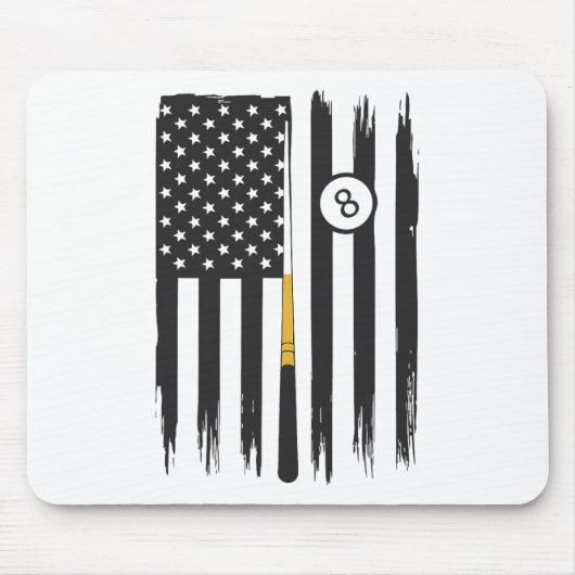Billiard Pool Player Billiard Tabelle USA US Ameri Mousepad (Vorne)