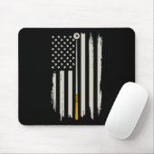 Billiard Pool Player Billiard Tabelle USA US Ameri Mousepad (Mit Mouse)