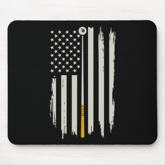 Billiard Pool Player Billiard Tabelle USA US Ameri Mousepad (Vorne)