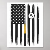 Billiard Pool Player Billiard Tabelle USA US Ameri Poster (Vorne)