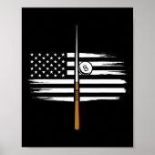 Billiard Pool Player Billiard Tabelle USA US Ameri Poster (Vorne)