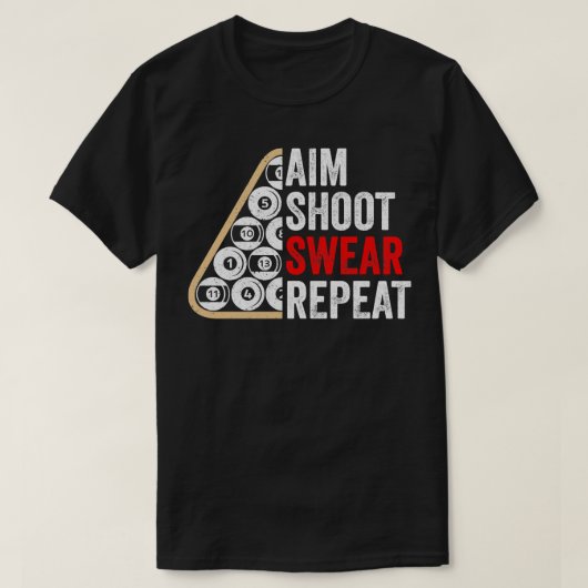 Billiard Pool Player Geschenk T-Shirt (Design vorne)