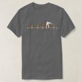 Billiard Pool Retro Heartbeat EKG für Billiard Pl T-Shirt (Design vorne)