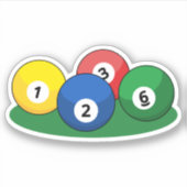 Billiard Pool Snooker Balls Aufkleber (Vorderseite)