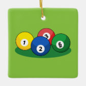 Billiard Pool Snooker Balls Keramikornament (Vorderseite)