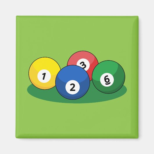 Billiard Pool Snooker Balls Magnet (Vorne)