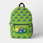 Billiard Pool Snooker Balls Muster Bedruckter Rucksack (Vorderseite)