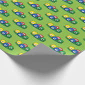 Billiard Pool Snooker Balls Muster Geschenkpapier (Ecke)