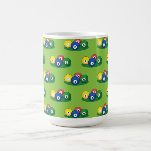 Billiard Pool Snooker Balls Muster Kaffeetasse (Mittel)
