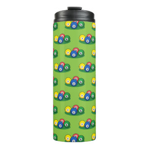 Billiard Pool Snooker Balls Muster Thermosbecher