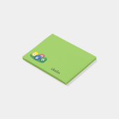 Billiard Pool Snooker Balls personalisieren Post-it Klebezettel (angewinkelt)