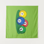 Billiard Pool Snooker Balls Wandteppich (Vorderseite (Horizontal))