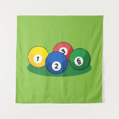 Billiard Pool Snooker Balls Wandteppich (Vorderseite)