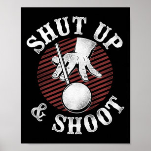 Billiard Pool Spieler Ball Vintage Retro Halt Den Poster