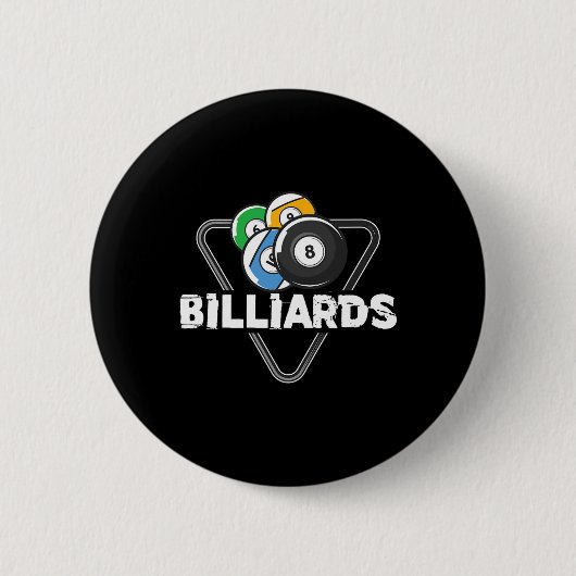 Billiard Rack Billiard Player Snooker 8 Ball Cue Button (Vorderseite)