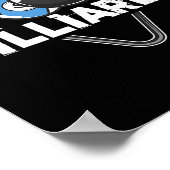 Billiard Rack Billiard Player Snooker 8 Ball Cue Poster (Ecke)