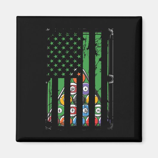Billiard Rack US American Flag Billiards Player S Magnet (Vorne)