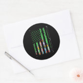 Billiard Rack USA American Flag Billiards Player Runder Aufkleber (Umschlag)